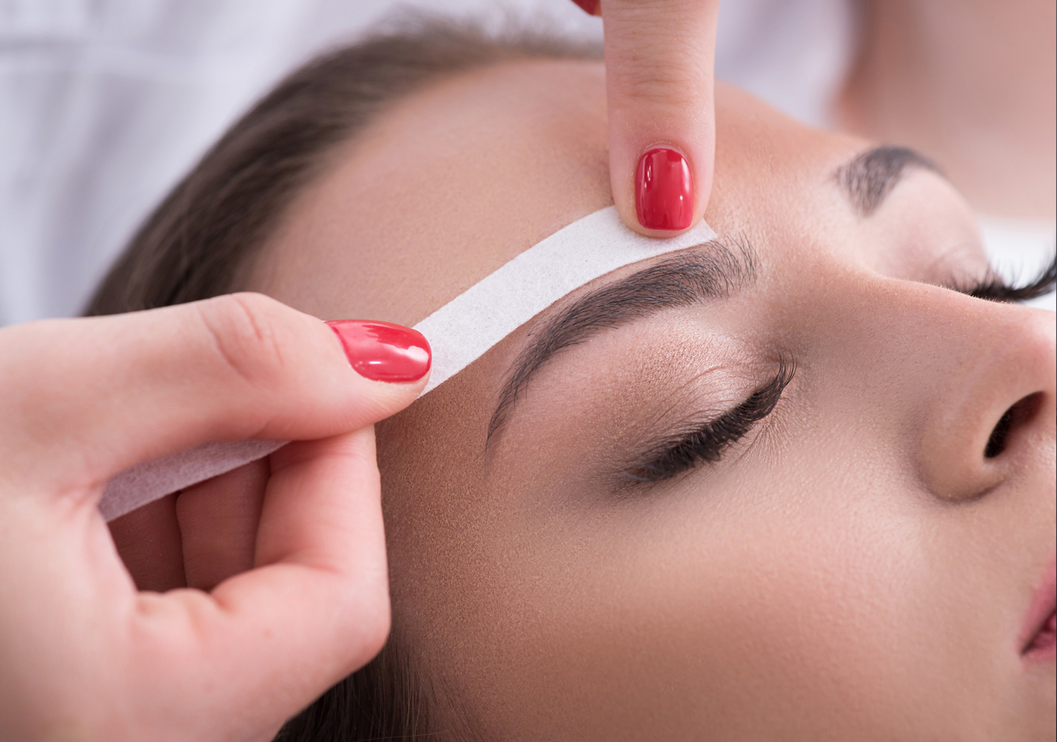 waxing eyebrows