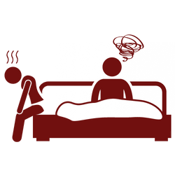 sitting on bed after painful intercourse